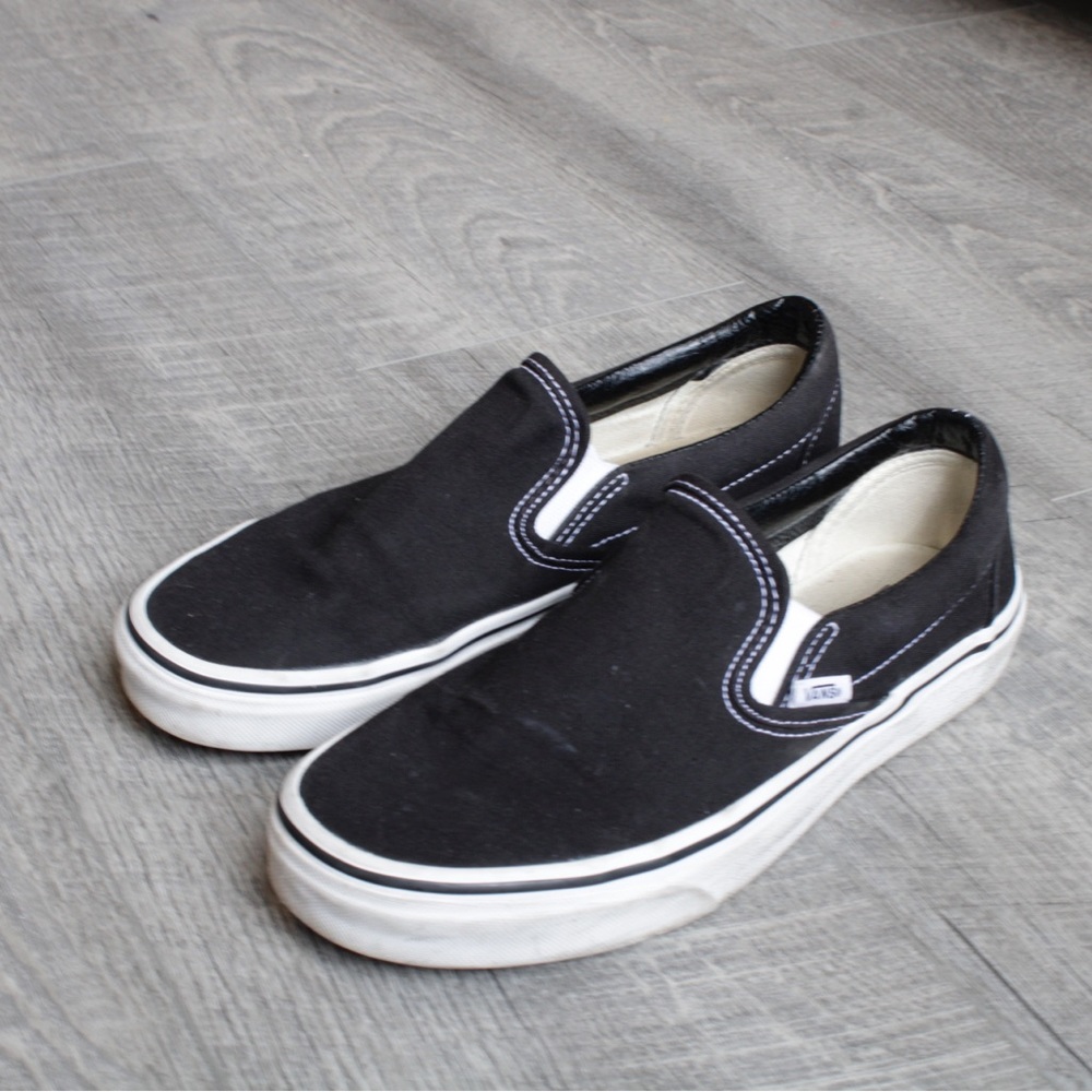 Black slip on vans